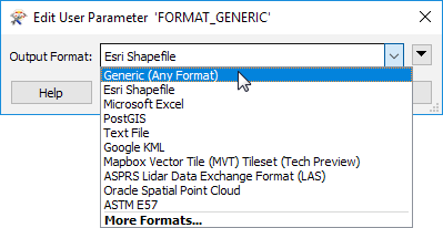 Configuring the Output Format parameter